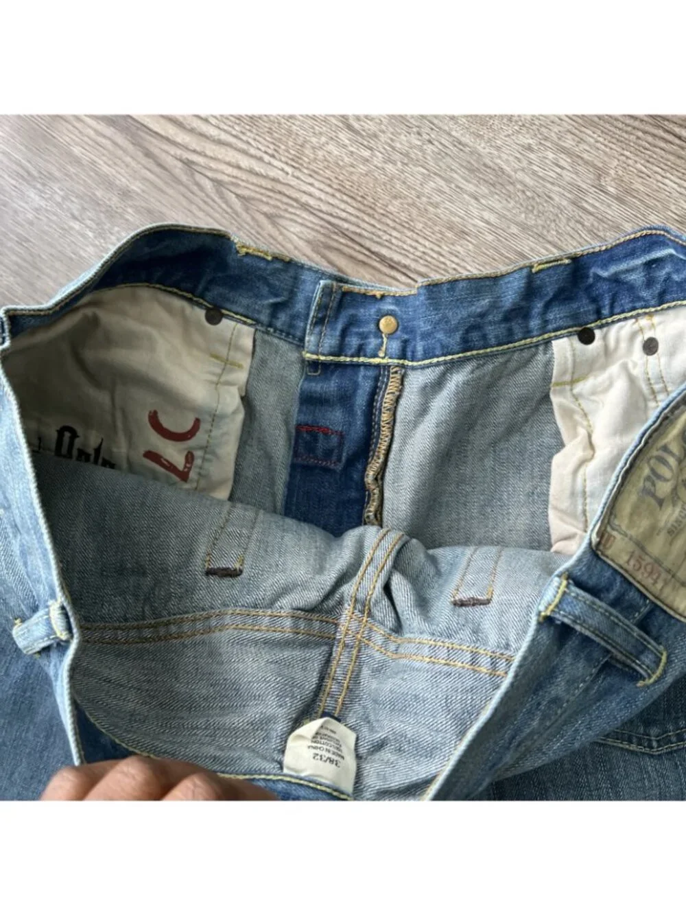 Polo Ralph Lauren Vintage 67 Jeans Mens 38x32 Medium Wash Classic Straight